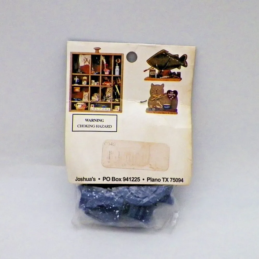 Joshuas Blue Enamelware Pots & Pans Spatterware Miniature Dollhouse